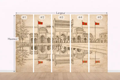 Papier Peint Panoramique Porte Monumentale | Mur d’Accent Architecture - PIXARA - papier peints