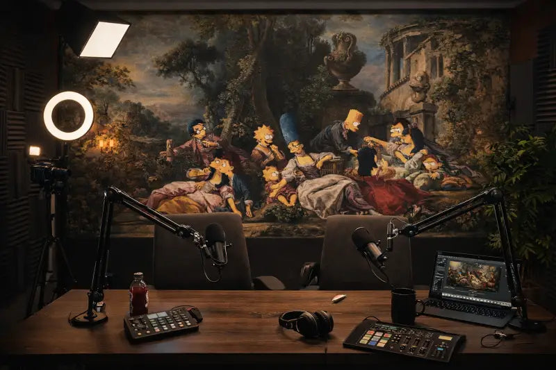 Papier Peint Panoramique Simpson Art | Mur d’Accent Pop Culture - PIXARA - papier peints