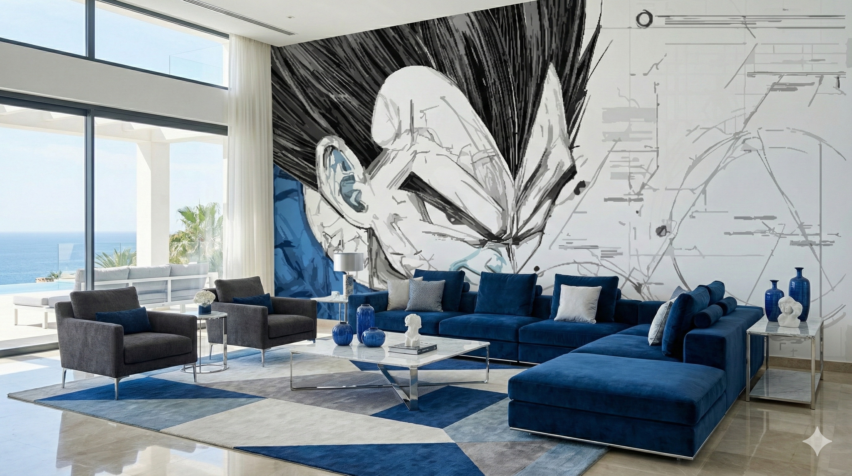 Papier Peint Panoramique vegeta Dragon Ball Z – Décoration Murale Design & Moderne - papier peints