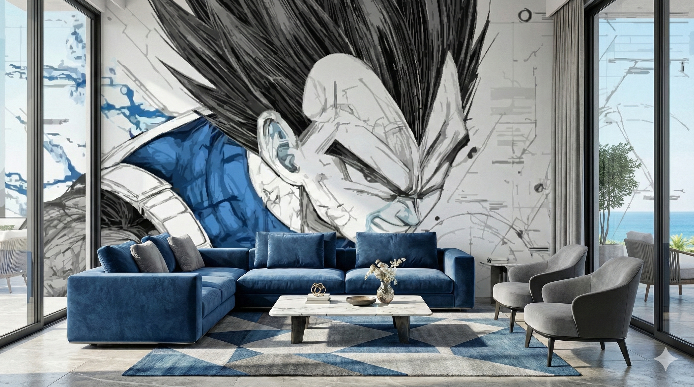 Papier Peint Panoramique vegeta Dragon Ball Z – Décoration Murale Design & Moderne - papier peints