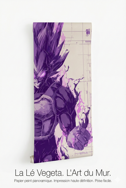Papier Peint Panoramique Vegeta Dragon Ball Z – Décoration Murale Grand Format Pré-encollée - papier peints