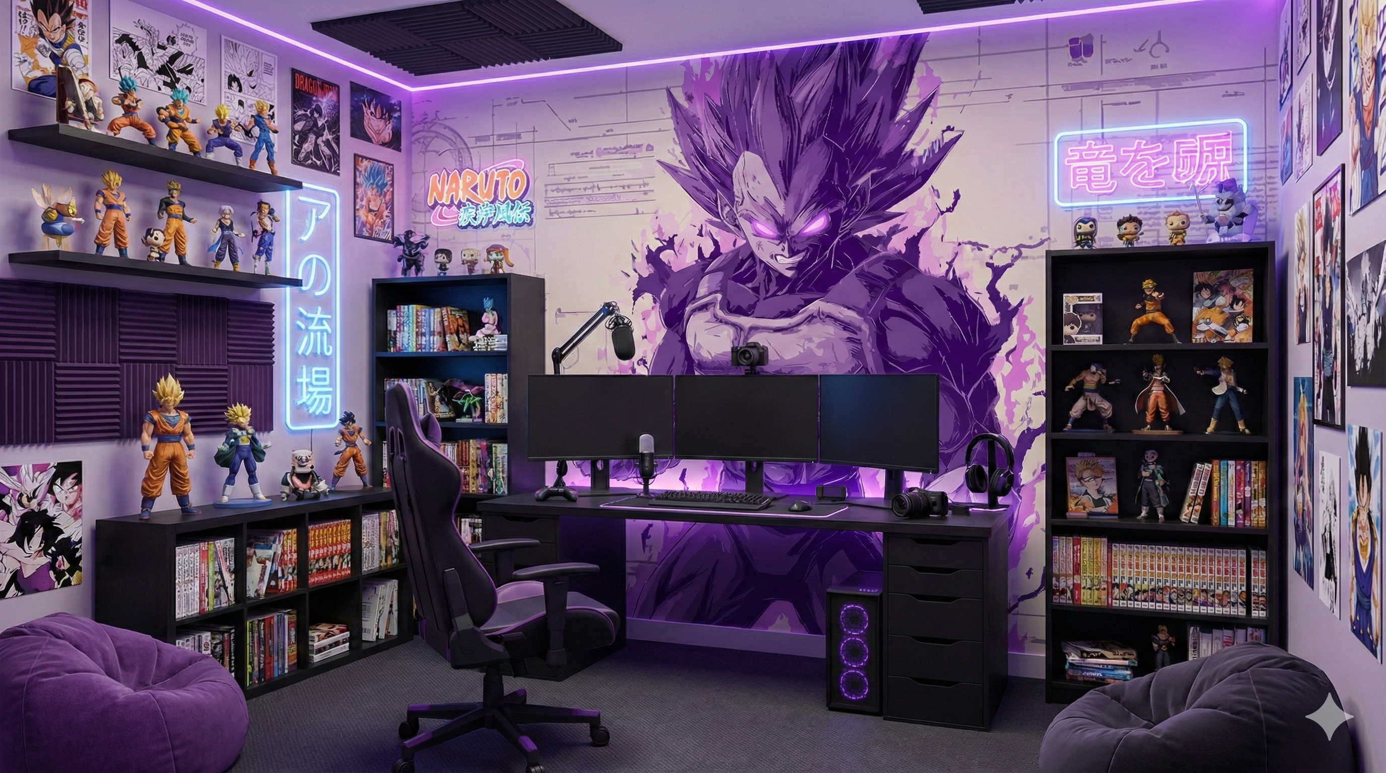 Papier Peint Panoramique Vegeta Dragon Ball Z – Décoration Murale Grand Format Pré-encollée - 250 x 180 cm - papier