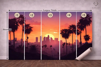 Papier Peint Panoramique Vice City Vibrant | Mur d’Accent Pop Art - PIXARA - papier peints