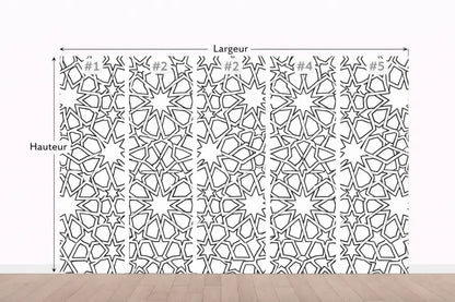 Papier Peint Panoramique Zellige Noir Graphique | Mur d’Accent Marocain - PIXARA - papier peints
