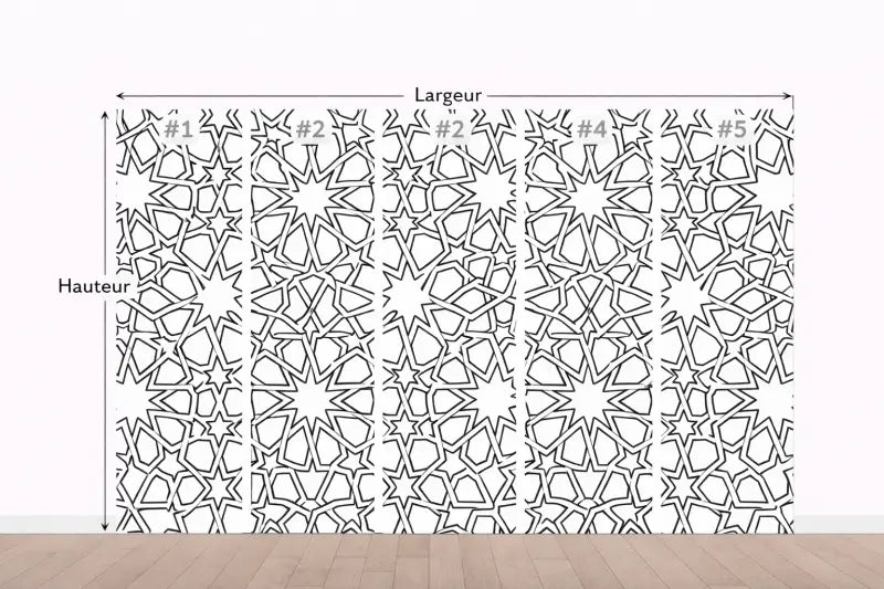 Papier Peint Panoramique Zellige Noir Graphique | Mur d’Accent Marocain - PIXARA - papier peints