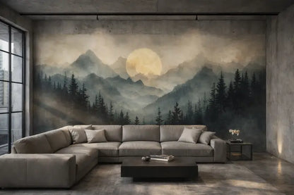 Canapé d’angle beige avec coussins moelleux et un design moderne et minimaliste.