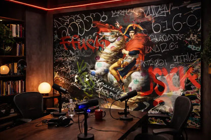 Papier Peint Street Art Bonaparte | Mur d’Accent Impérial - Premium 173g/m² (Pré-encollé) - papier peints
