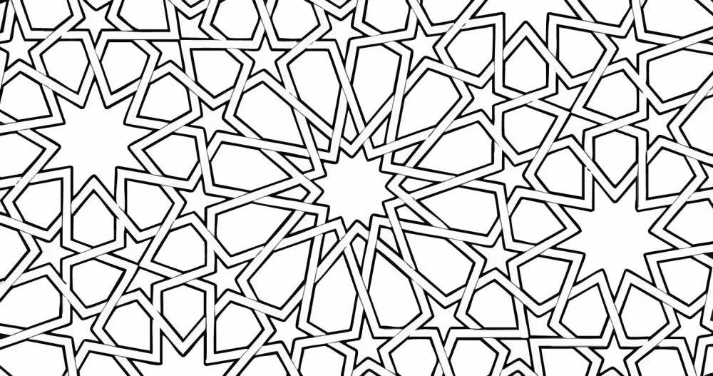 Zellige Graphique Noir – Papier Peint Panoramique Architectural Premium | Pixara